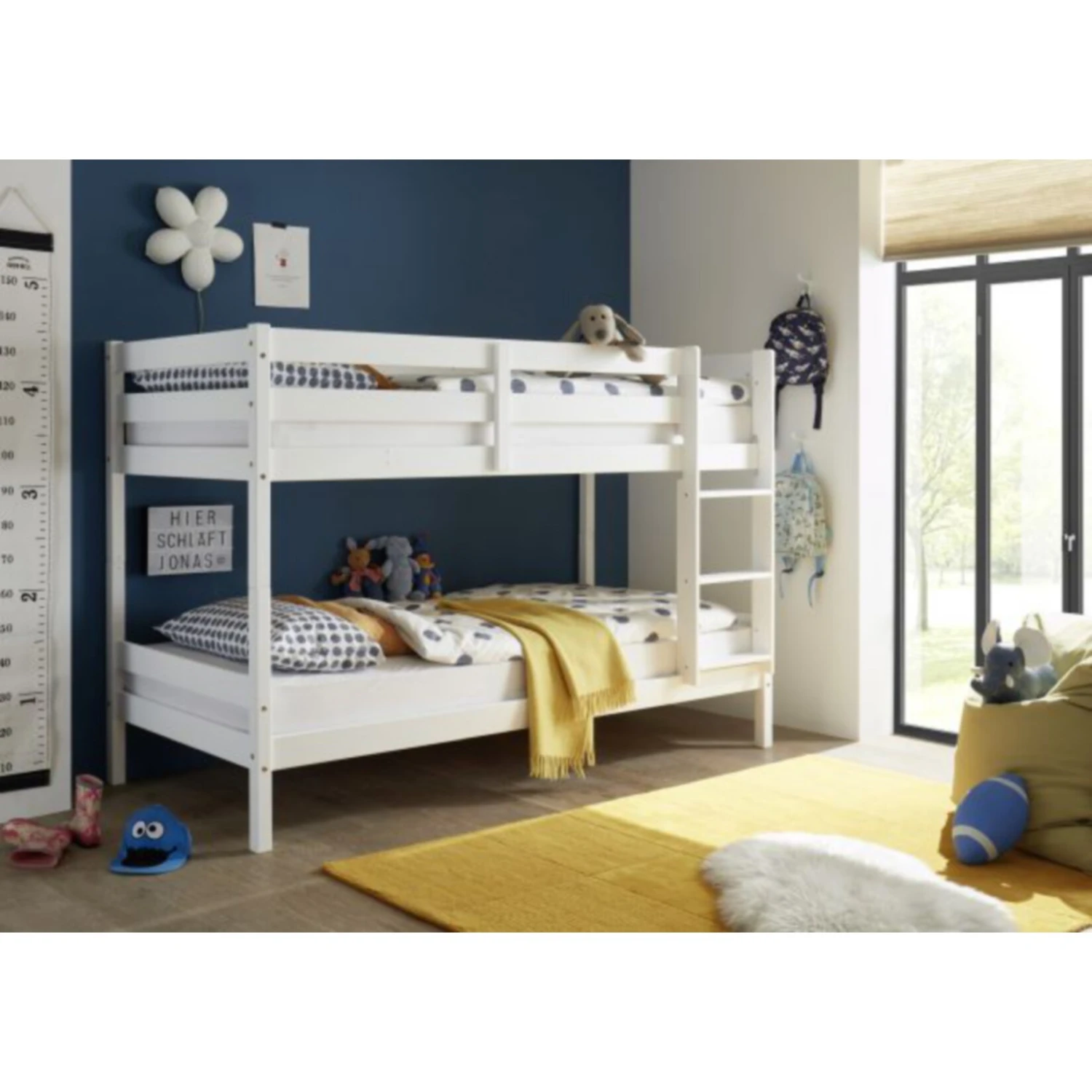 Etagenbett Alain Kiefer Massiv Weiß Nach Den Sicherheits-Normen EN 747-1 Und 747-2 Geprüft 4 Etagenbett Alain Kiefer Massiv Weiß Nach Den Sicherheits-Normen EN 747-1 Und 747-2 Geprüft – Bild 4