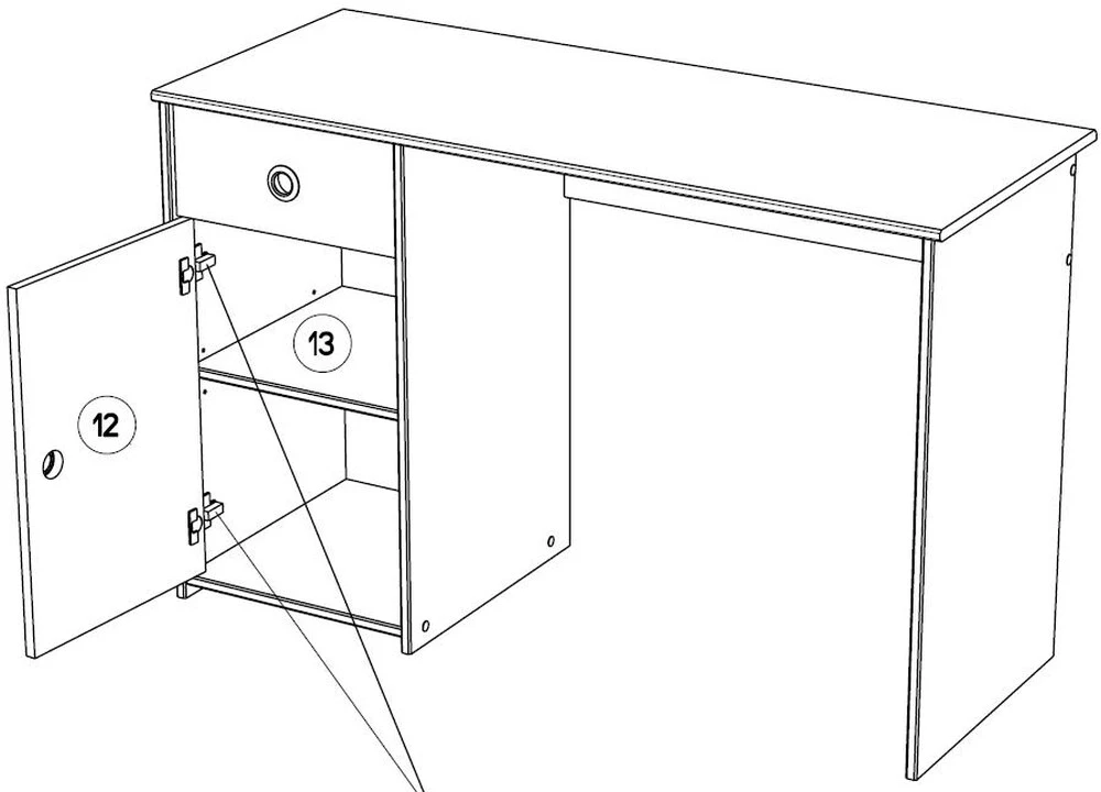 Kinderzimmer Smoozy Parisot 5-tlg Bett + Nachtkommode + Schreibtisch + Kleiderschrank + Kommode Weiß 5 Kinderzimmer Smoozy Parisot 5-tlg Bett + Nachtkommode + Schreibtisch + Kleiderschrank + Kommode Weiß – Bild 5