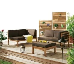 Outdoor-Sichtschutz, Klein Lamellen Hellbraun 120 Cm 5 Outdoor-Sichtschutz, Klein Lamellen Hellbraun 120 Cm -OUTSUNNY Verkäufe 8600342900 8147302 prod 003