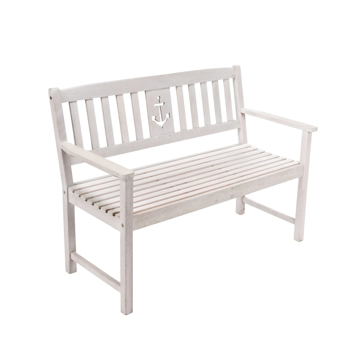 Outdoor-Bank Anker Weiß 2 Outdoor-Bank Anker Weiß – Bild 2