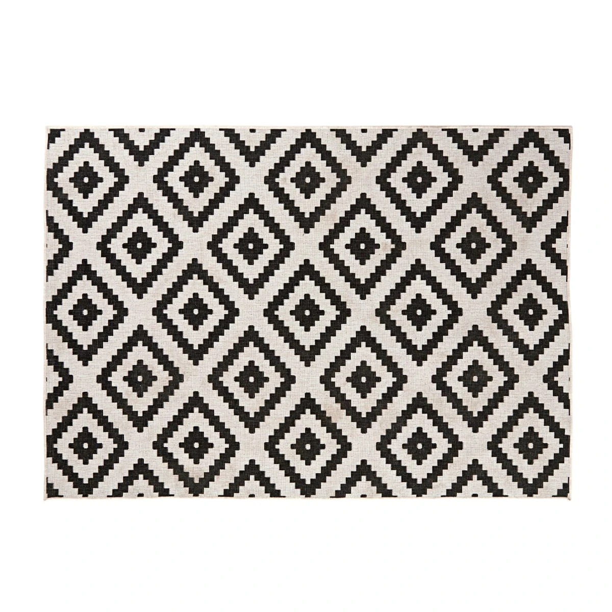 Outdoor-Teppich Rico Schwarz/Creme 120 X 170 Cm 1 Outdoor-Teppich Rico Schwarz/Creme 120 X 170 Cm