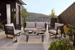 Outdoor-Lounge-Set, 4-tlg. Ravene Schwarz/Grau -OUTSUNNY Verkäufe 8600342900 9353557 prod 003