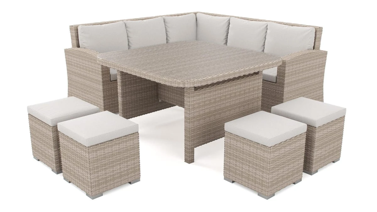 Outdoor-Essgruppe, 6-tlg. Salerno Sand 1 Outdoor-Essgruppe, 6-tlg. Salerno Sand