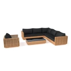 Outdoor-Lounge-Set, 3-tlg. Monte Carlo Natur