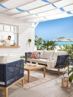 Outdoor-Lounge-Set, 4-tlg. Marco Natur/Blau 9 Outdoor-Lounge-Set, 4-tlg. Marco Natur/Blau -OUTSUNNY Verkäufe 8600342900 9417916 prod 004