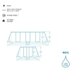 Pool Set 56441 Power Steel Rechteckiges Pool Set -OUTSUNNY Verkäufe 8600342900 9421724 prod 005