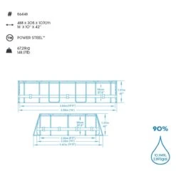Pool Set 56448 Power Steel Oval 488 X 305 X 107 Cm -OUTSUNNY Verkäufe 8600342900 9421738 prod 006