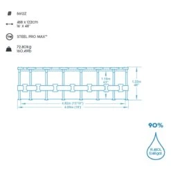Pool Set 5612Z Steel Pro MAX Ø488 X H122 Cm -OUTSUNNY Verkäufe 8600342900 9425146 prod 003
