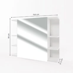 VICCO Spiegelschrank FYNN 80 X 64 Cm Weiß - Spiegel Badspiegel Bad Wandspiegel -OUTSUNNY Verkäufe 8600343700 24266 prod 003