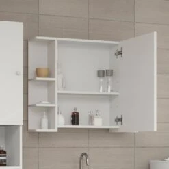 VICCO Spiegelschrank FYNN 80 X 64 Cm Weiß - Spiegel Badspiegel Bad Wandspiegel -OUTSUNNY Verkäufe 8600343700 24266 prod 005