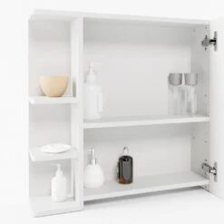 VICCO Spiegelschrank FYNN 80 X 64 Cm Weiß - Spiegel Badspiegel Bad Wandspiegel -OUTSUNNY Verkäufe 8600343700 24266 prod 006