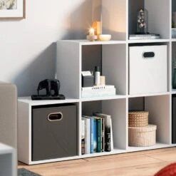 VICCO Treppenregal 10 Fächer Weiß - Raumteiler Stufenregal Bücherregal Büro Büroregal Standregal -OUTSUNNY Verkäufe 8600343700 26289 prod 005