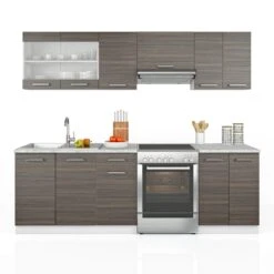 Vicco Küche Raul Küchenzeile Küchenblock Einbauküche 240 Cm Edelgrau -OUTSUNNY Verkäufe 8600343700 26319 prod 004