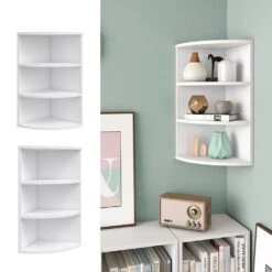 VICCO Eckregal ECKI 0,5 Winkelregal Küchenregal Badregal Standregal Regal 60cm