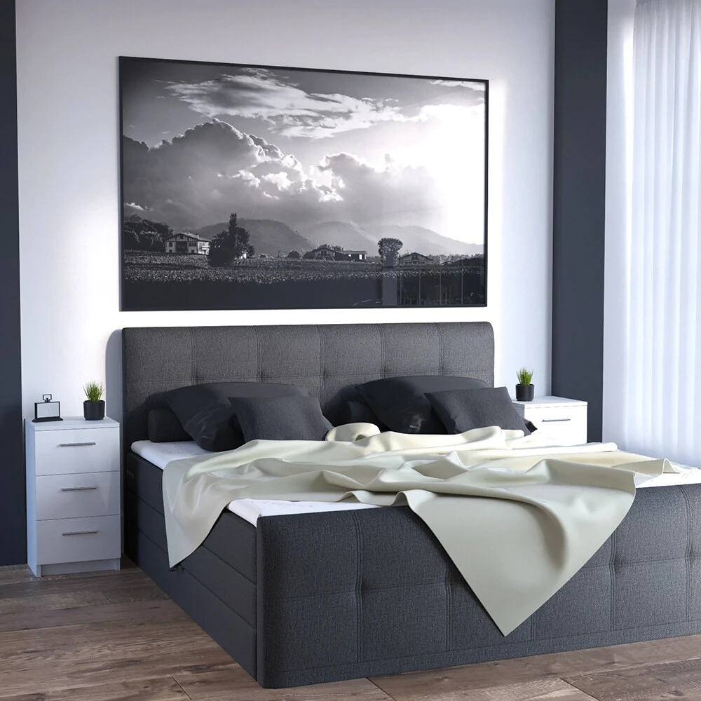 VICCO Nachttisch Für Boxspringbett Nachtschrank Nachtkommode Kommode Schrank 4 VICCO Nachttisch Für Boxspringbett Nachtschrank Nachtkommode Kommode Schrank – Bild 4