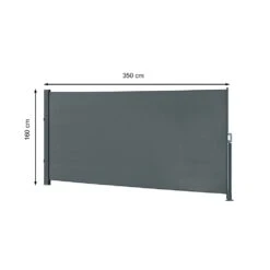 Seitenmarkise Sichtschutz 160x350cm Sonnenschutz Seitenrollo Markise Anthrazit -OUTSUNNY Verkäufe 8600343700 28446 prod 003