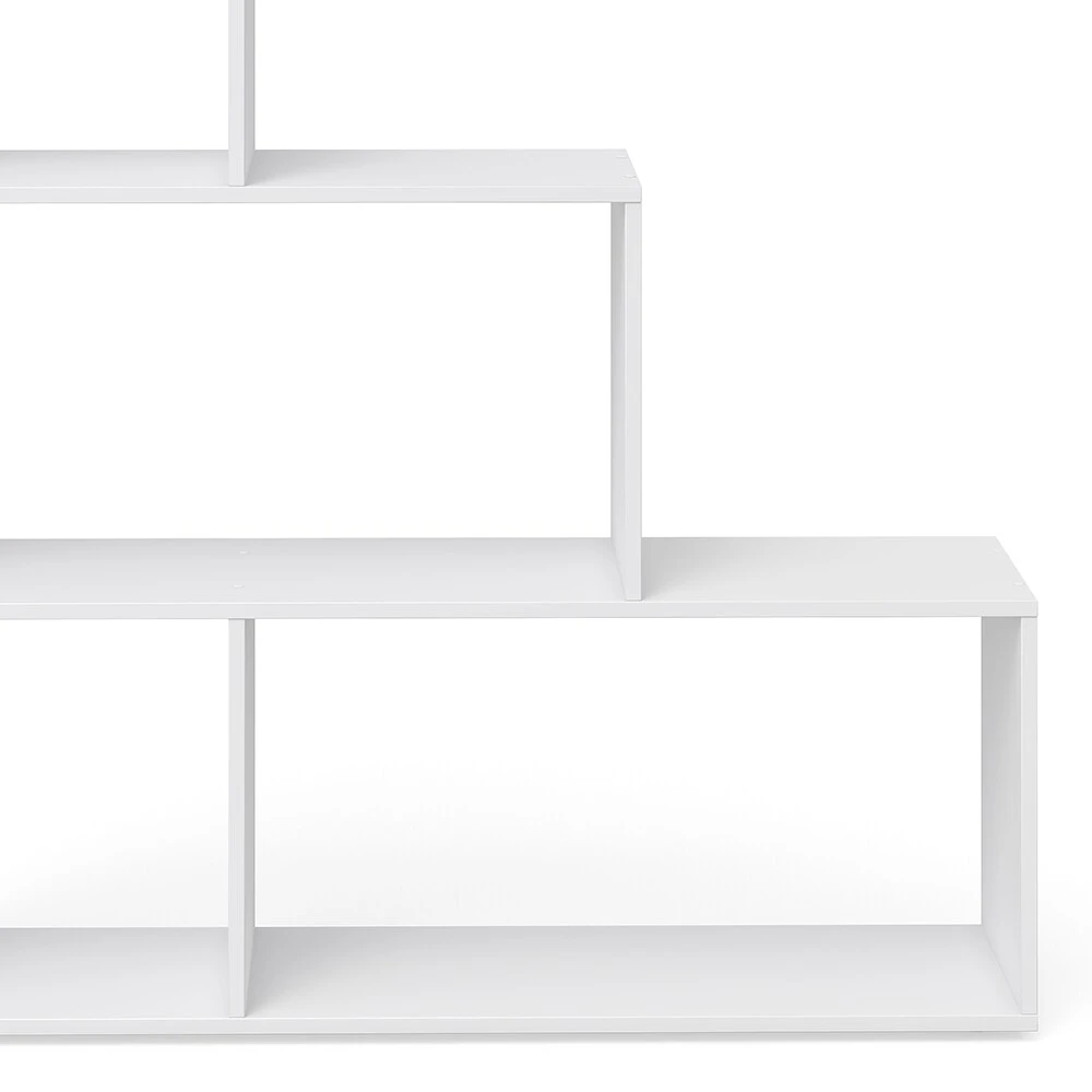 Vicco Treppenregal Asym Raumteiler Bücherregal Regal Wandregal 4 Fächer Weiß 6 Vicco Treppenregal Asym Raumteiler Bücherregal Regal Wandregal 4 Fächer Weiß – Bild 6