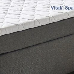 Boxspringbett 180x200cm Doppelbett Hotelbett Ehebett Federkernmatratze Topper -OUTSUNNY Verkäufe 8600343700 28820 prod 005
