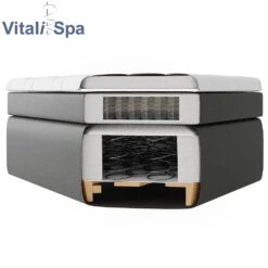 Boxspringbett 180x200cm Doppelbett Hotelbett Ehebett Federkernmatratze Topper -OUTSUNNY Verkäufe 8600343700 28820 prod 006