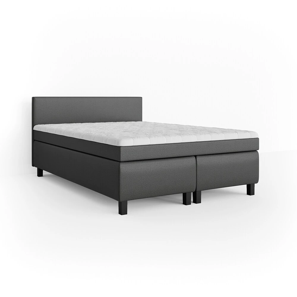 Boxspringbett 140x200cm Doppelbett Hotelbett Ehebett Federkernmatratze Topper 2 Boxspringbett 140x200cm Doppelbett Hotelbett Ehebett Federkernmatratze Topper – Bild 2