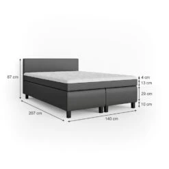 Boxspringbett 140x200cm Doppelbett Hotelbett Ehebett Federkernmatratze Topper 8 Boxspringbett 140x200cm Doppelbett Hotelbett Ehebett Federkernmatratze Topper -OUTSUNNY Verkäufe 8600343700 28821 prod 003