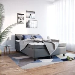 Boxspringbett 140x200cm Doppelbett Hotelbett Ehebett Federkernmatratze Topper 9 Boxspringbett 140x200cm Doppelbett Hotelbett Ehebett Federkernmatratze Topper -OUTSUNNY Verkäufe 8600343700 28821 prod 004