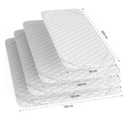 VitaliSpa Matratzenschoner 140x200 Topper Matratzen-Auflage Weiß Boxpspringbett -OUTSUNNY Verkäufe 8600343700 28879 prod 003