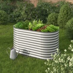 Oskar Hochbeet Kräuterbeet Gemüsebeet Oval 160x80x82cm Stahl Verzinkt Garten 9 Oskar Hochbeet Kräuterbeet Gemüsebeet Oval 160x80x82cm Stahl Verzinkt Garten -OUTSUNNY Verkäufe 8600343700 29021 prod 004