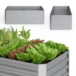 Oskar Hochbeet Kräuterbeet Gemüsebeet Rechteckig 180x90x60cm Stahl Verzinkt -OUTSUNNY Verkäufe 8600343700 29022 prod 006