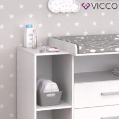 Vicco Wickelkommode Oskar Baby Wickelregal Kommode Wickeltisch Weiß -OUTSUNNY Verkäufe 8600343700 29083 prod 004