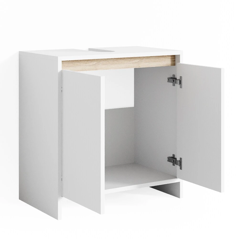 VICCO Waschbeckenunterschrank EMMA Weiß Sonoma Eiche Unterschrank Badschrank 6 VICCO Waschbeckenunterschrank EMMA Weiß Sonoma Eiche Unterschrank Badschrank – Bild 6