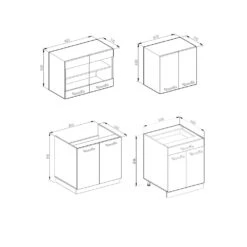 VICCO Küchenzeile SINGLE Einbauküche 140 Cm Küche Anthrazit Hochglanz R-LINE -OUTSUNNY Verkäufe 8600343700 29386 prod 003