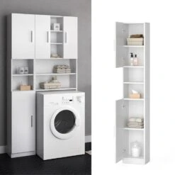 VICCO Anstellschrank LUIS Waschmaschinenschrank Badmöbel Badschrank Hochschrank