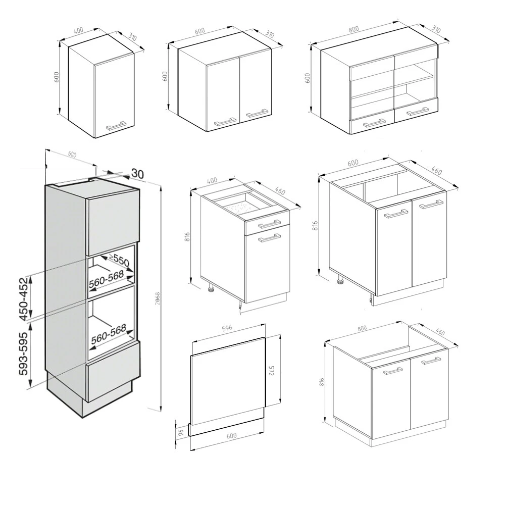 VICCO KÜCHE R-LINE 300 CM KÜCHENZEILE KÜCHENBLOCK EINBAUKÜCHE – EDELGRAU 3 VICCO KÜCHE R-LINE 300 CM KÜCHENZEILE KÜCHENBLOCK EINBAUKÜCHE – EDELGRAU – Bild 3