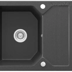Bergström Granit Spüle Küchenspüle Einbauspüle Spülbecken 590 X 500mm Schwarz -OUTSUNNY Verkäufe 8600343700 29882 prod 006