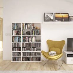 VICCO Medienregal JUKEBOX Weiß Matt CD DVD Bluray Regal Standregal Regalwand 9 VICCO Medienregal JUKEBOX Weiß Matt CD DVD Bluray Regal Standregal Regalwand -OUTSUNNY Verkäufe 8600343700 29912 prod 004