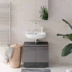 VICCO Waschbeckenunterschrank FREDDY Anthrazit Hochglanz Unterschrank Badschrank -OUTSUNNY Verkäufe 8600343700 29925 prod 004