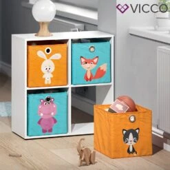 VICCO 2er Set Faltbox 30x30 Cm Kinder Faltkiste Aufbewahrungsbox Regalkorb -OUTSUNNY Verkäufe 8600343700 29968 prod 005