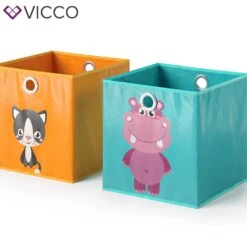 VICCO 2er Set Faltbox 30x30 Cm Kinder Faltkiste Aufbewahrungsbox Regalkorb -OUTSUNNY Verkäufe 8600343700 29968 prod 006