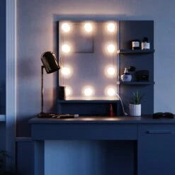 Vicco Schminktisch Julia Frisiertisch Kommode Frisierkommode Spiegel Anthrazit Inklusive LED-Lichterkette -OUTSUNNY Verkäufe 8600343700 30141 prod 005