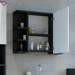 VICCO Spiegelschrank FYNN 80 X 64 Cm Anthrazit - Badezimmerspiegel Spiegel Hängespiegel Badspiegel 10 VICCO Spiegelschrank FYNN 80 X 64 Cm Anthrazit - Badezimmerspiegel Spiegel Hängespiegel Badspiegel -OUTSUNNY Verkäufe 8600343700 30173 prod 005