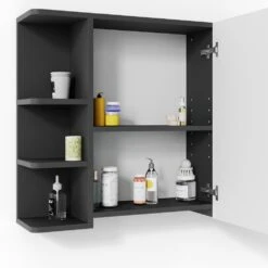 VICCO Badmöbel Set FYNN 2 Teile Anthrazit Weiß - Badezimmer Spiegel Badunterschrank Bad Badschrank -OUTSUNNY Verkäufe 8600343700 30260 prod 006