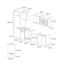 VICCO KÜCHE R-LINE 300CM KÜCHENZEILE KÜCHENBLOCK EINBAU ROT BORDEAUX HOCHGLANZ -OUTSUNNY Verkäufe 8600343700 30505 prod 003