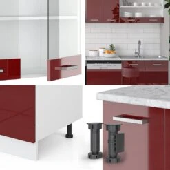 VICCO KÜCHE R-LINE 300CM KÜCHENZEILE KÜCHENBLOCK EINBAU ROT BORDEAUX HOCHGLANZ -OUTSUNNY Verkäufe 8600343700 30505 prod 005