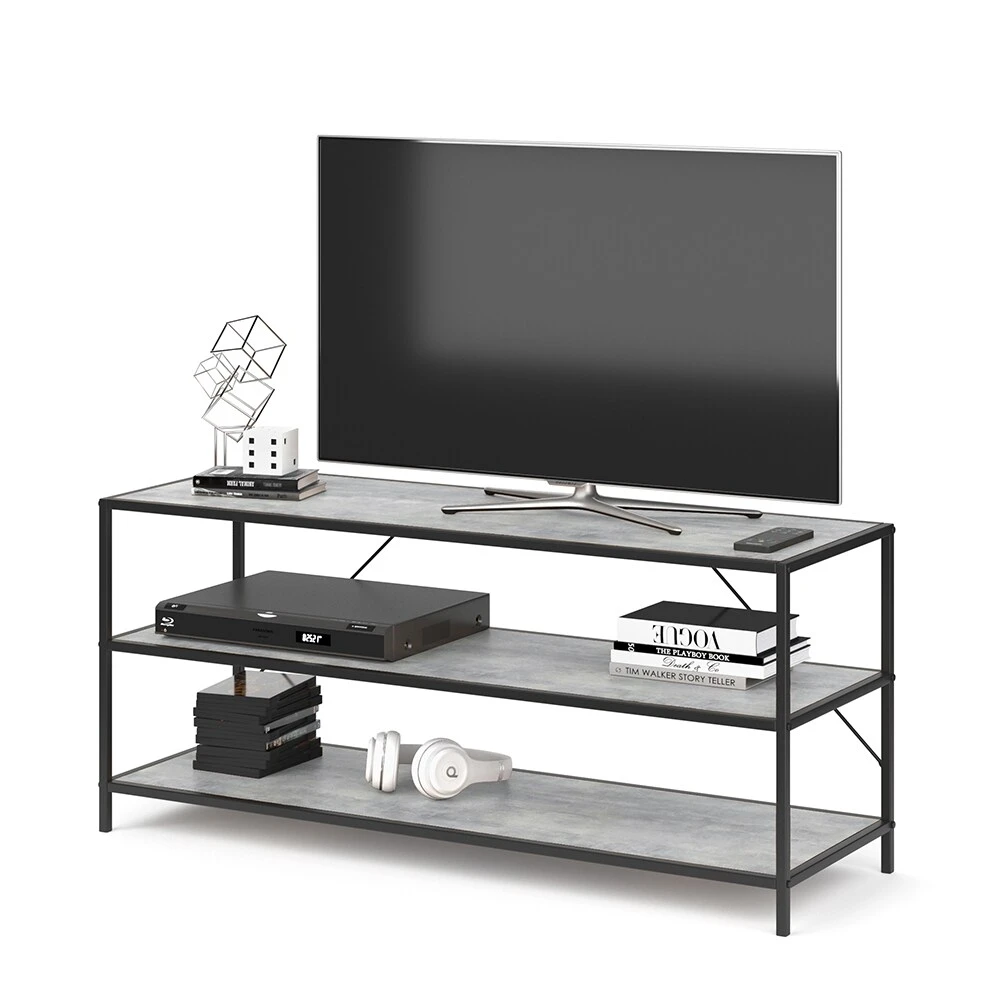 VICCO Loft Fernsehtisch FYRK TV Lowboard Schrank Board Regal 120x53x40 Cm Beton 4 VICCO Loft Fernsehtisch FYRK TV Lowboard Schrank Board Regal 120x53x40 Cm Beton – Bild 4