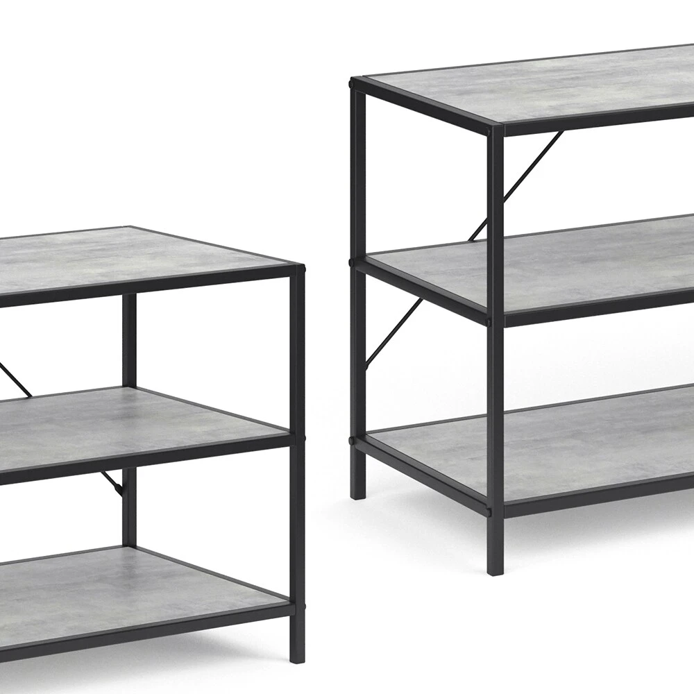 VICCO Loft Fernsehtisch FYRK TV Lowboard Schrank Board Regal 120x53x40 Cm Beton 5 VICCO Loft Fernsehtisch FYRK TV Lowboard Schrank Board Regal 120x53x40 Cm Beton – Bild 5