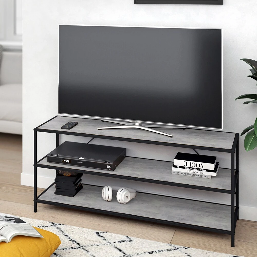 VICCO Loft Fernsehtisch FYRK TV Lowboard Schrank Board Regal 120x53x40 Cm Beton 6 VICCO Loft Fernsehtisch FYRK TV Lowboard Schrank Board Regal 120x53x40 Cm Beton – Bild 6