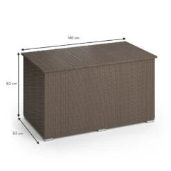 Oskar XXL Polyrattan Kissenbox 950L Auflagenbox Braun Gartenbox Gartentruhe -OUTSUNNY Verkäufe 8600343700 31237 prod 003