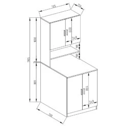 Vicco Waschmaschinenschrank Liana Weiß Badschrank Hochschrank Badregal Überbau -OUTSUNNY Verkäufe 8600343700 33450 prod 003