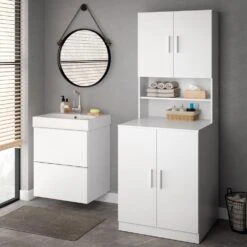 Vicco Waschmaschinenschrank Liana Weiß Badschrank Hochschrank Badregal Überbau -OUTSUNNY Verkäufe 8600343700 33450 prod 004